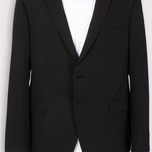 NEW MENS EMPORIO ARMANI Blazer Jacket US46 M LINE Black Single-Breasted